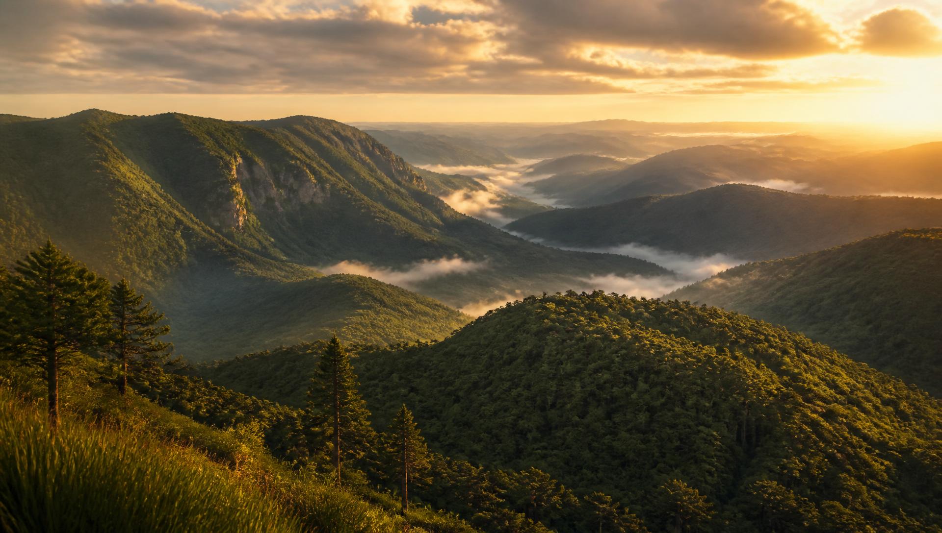 Serra de São José dos Ausentes ao entardecer